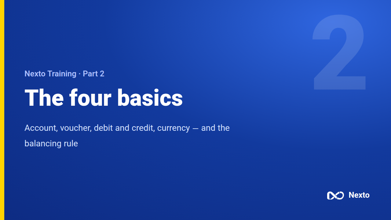 The four basics of exchange office accounting