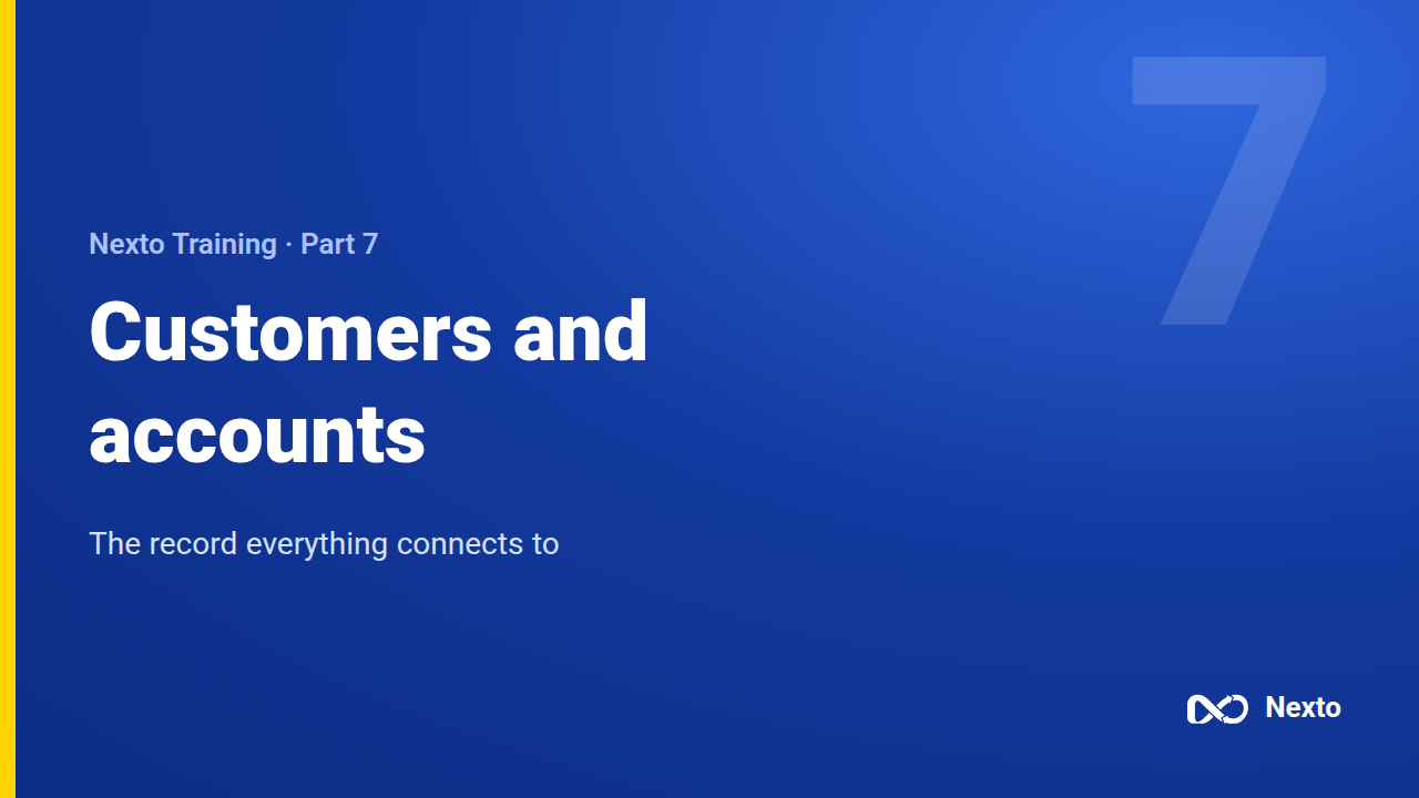 Customers and accounts: categories, limits and groups