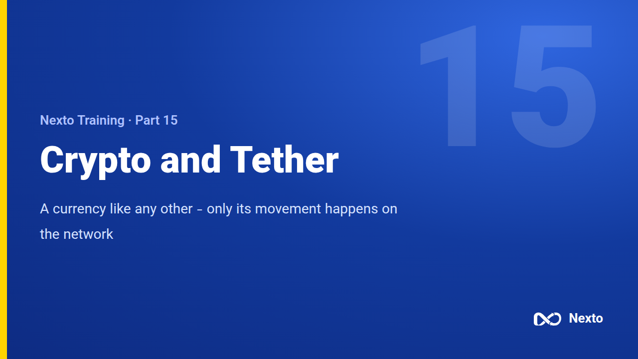 Crypto and Tether, from wallet to voucher