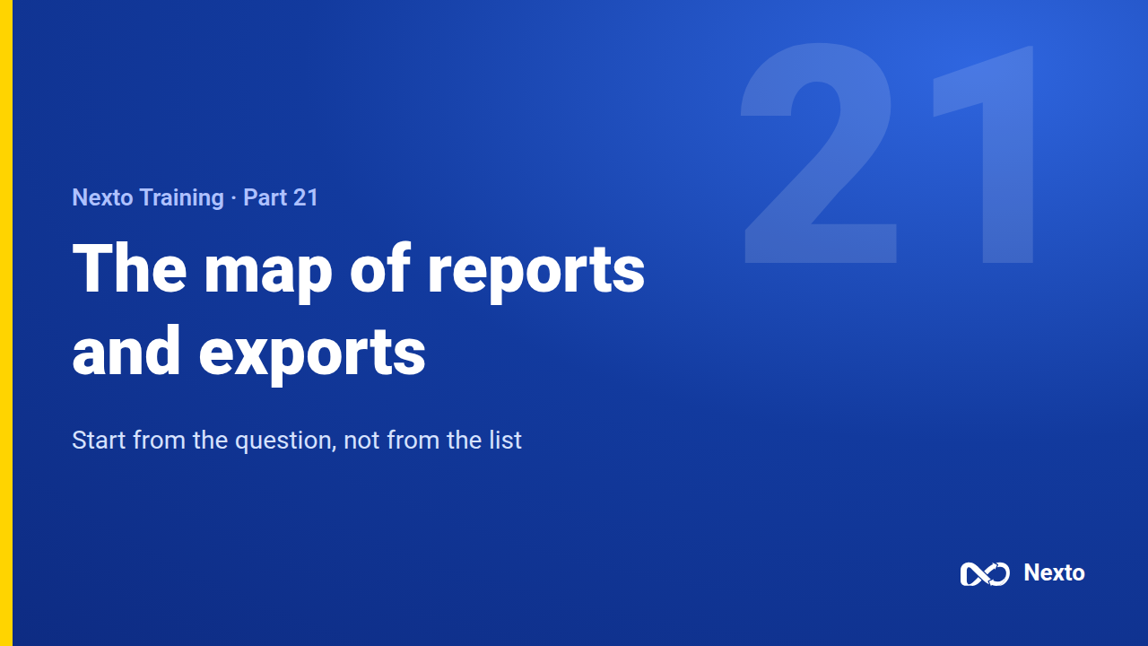 The map of reports and exports