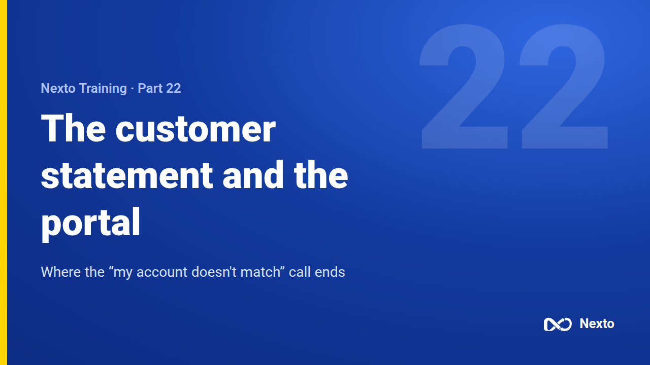 The customer statement and the customer portal