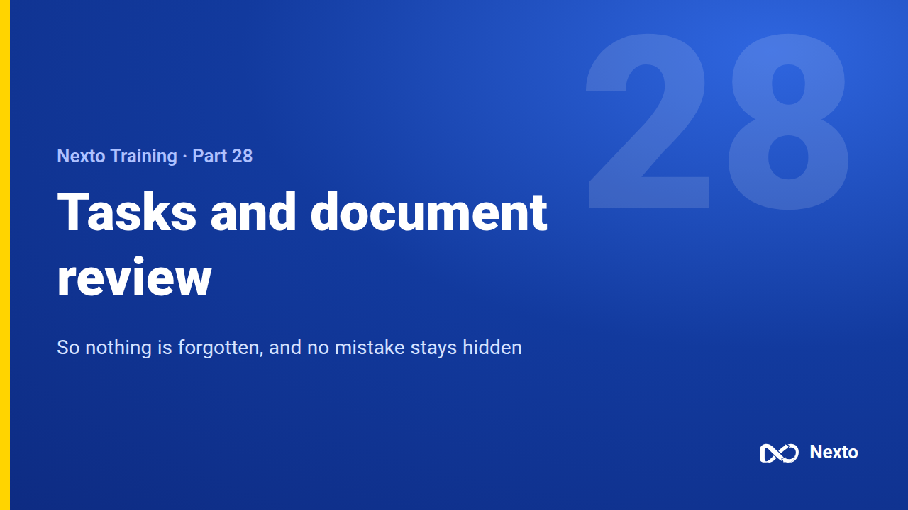 Tasks and document review