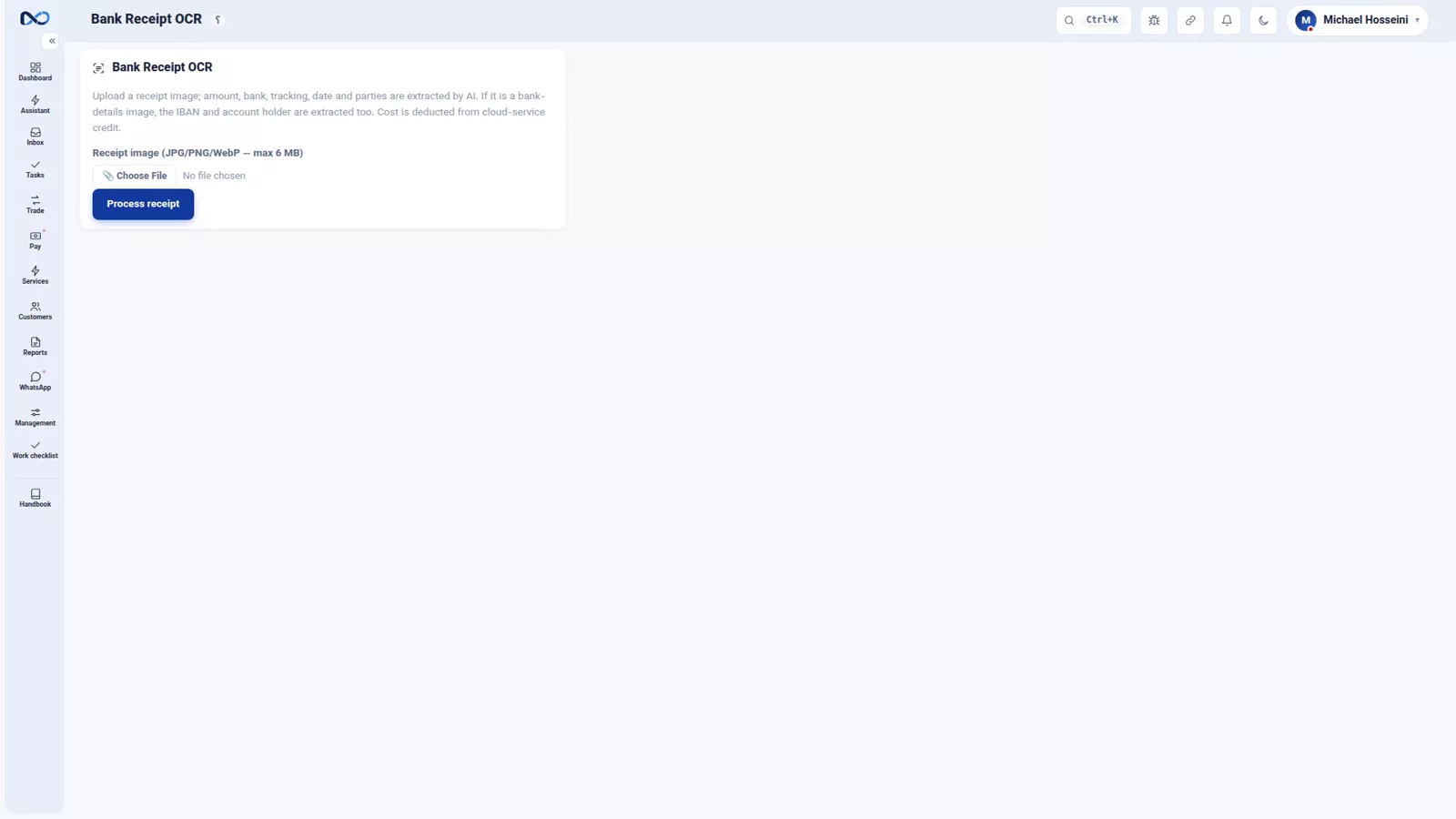Nexto identity inquiry page for matching a person against a phone number