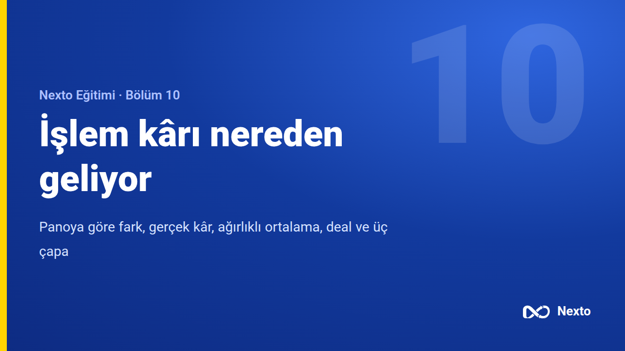 İşlem kârı nereden gelir