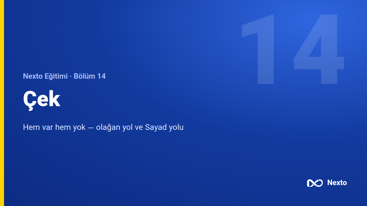 Çekler, olağan yol ve Sayad yolu