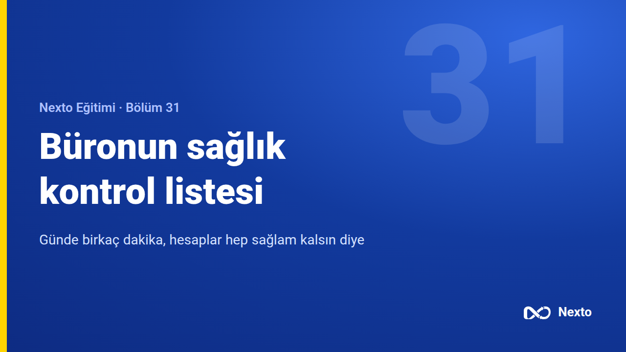 Döviz bürosu sağlık kontrol listesi